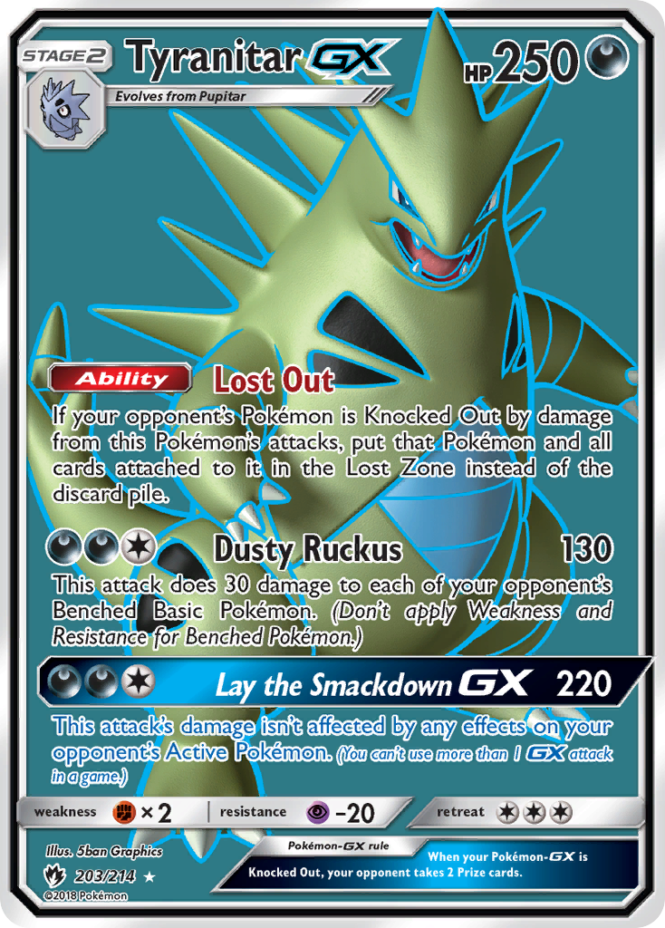 Tyranitar GX (203/214) [Sun & Moon: Lost Thunder] | Event Horizon Hobbies CA