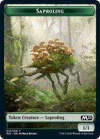 Saproling // Zombie Double-sided Token [Core Set 2021 Tokens] | Event Horizon Hobbies CA