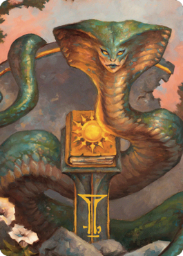 Guardian Naga Art Card (Gold-Stamped Signature) [Commander Legends: Battle for Baldur's Gate Art Series] | Event Horizon Hobbies CA