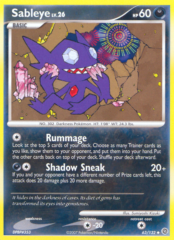 Sableye (63/132) [Diamond & Pearl: Secret Wonders] | Event Horizon Hobbies CA