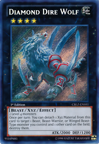 Diamond Dire Wolf [CBLZ-EN051] Secret Rare | Event Horizon Hobbies CA