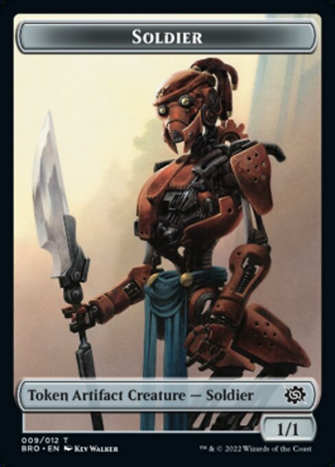 Powerstone // Soldier (009) Double-Sided Token [The Brothers' War Tokens] | Event Horizon Hobbies CA