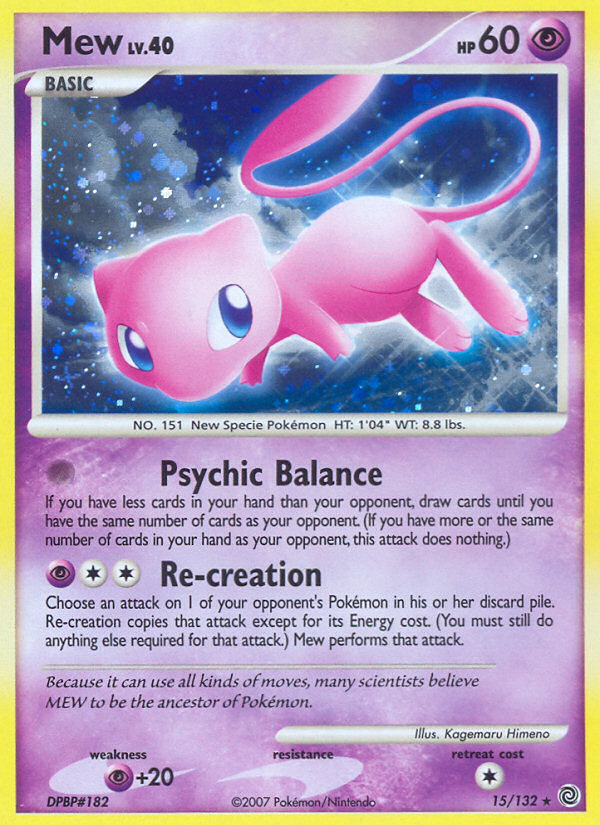 Mew (15/132) [Diamond & Pearl: Secret Wonders] | Event Horizon Hobbies CA