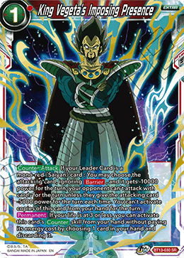 King Vegeta's Imposing Presence (BT13-030) [Supreme Rivalry] | Event Horizon Hobbies CA