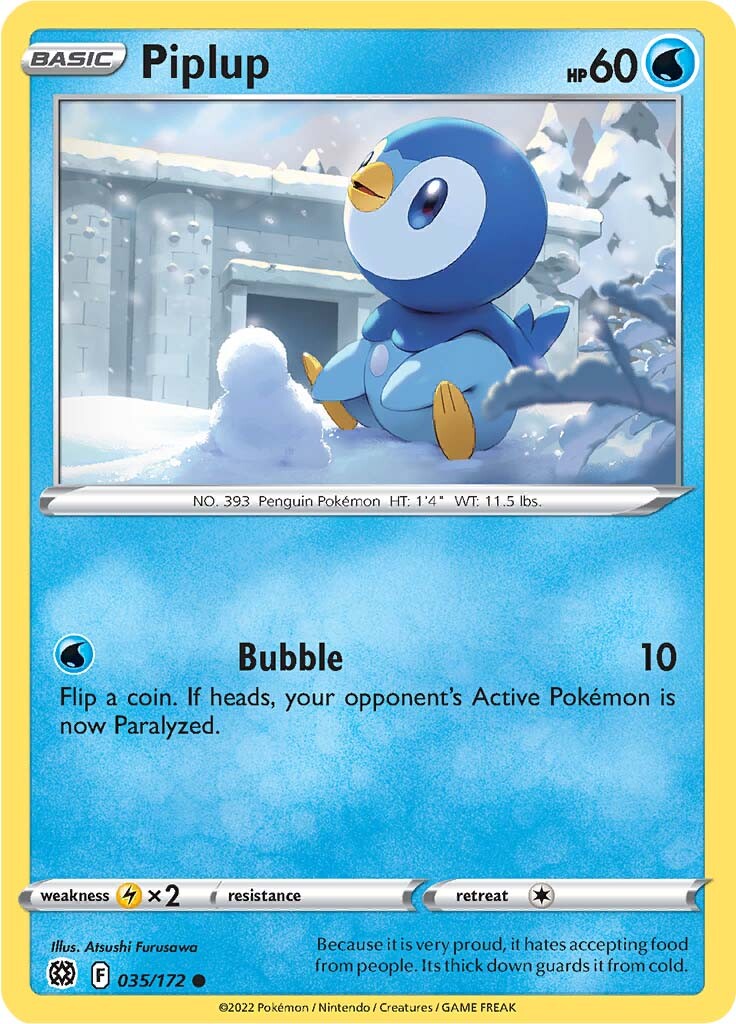 Piplup (035/172) [Sword & Shield: Brilliant Stars] | Event Horizon Hobbies CA