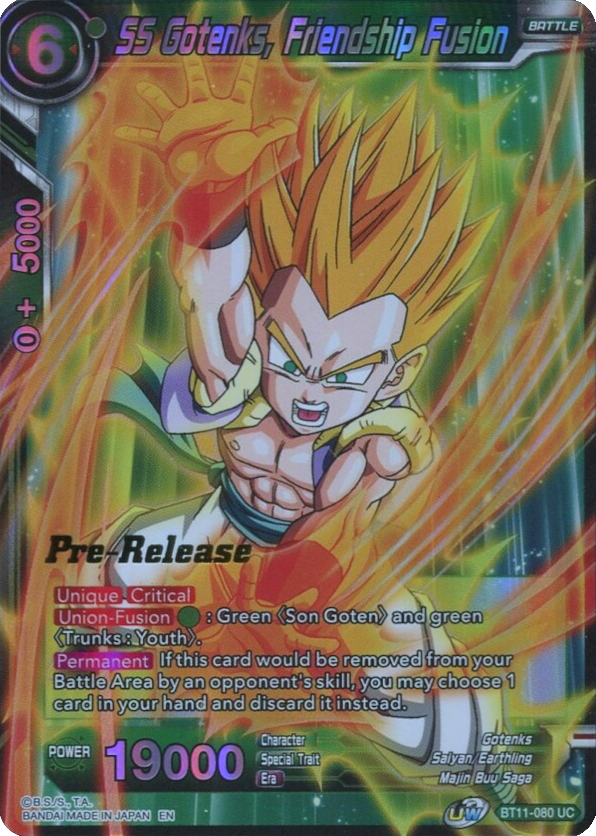 SS Gotenks, Friendship Fusion (BT11-080) [Vermilion Bloodline Prerelease Promos] | Event Horizon Hobbies CA