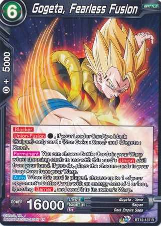 Gogeta, Fearless Fusion (BT12-137) [Vicious Rejuvenation] | Event Horizon Hobbies CA