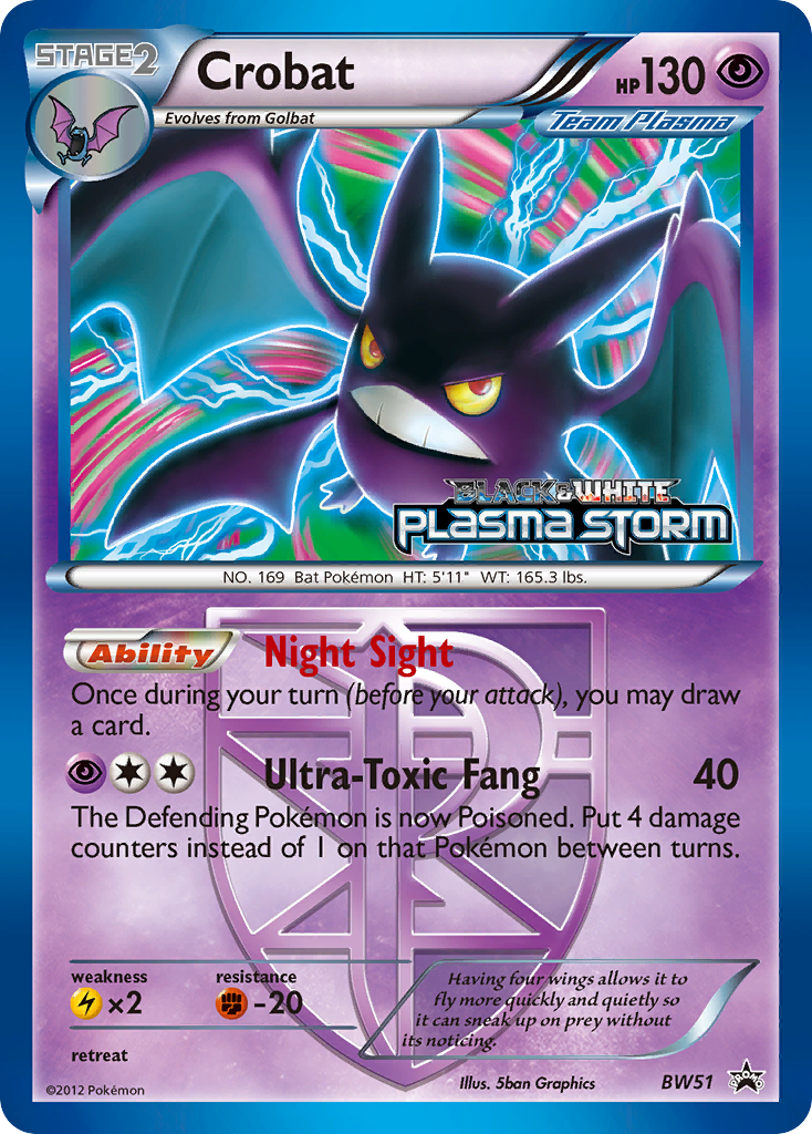 Crobat (BW51) [Black & White: Black Star Promos] | Event Horizon Hobbies CA