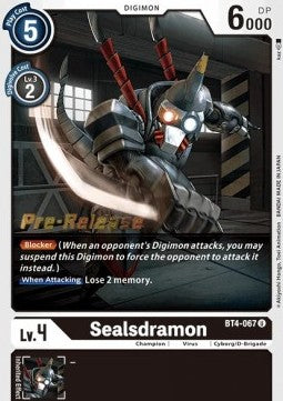 Sealsdramon [BT4-067] [Great Legend Pre-Release Promos] | Event Horizon Hobbies CA