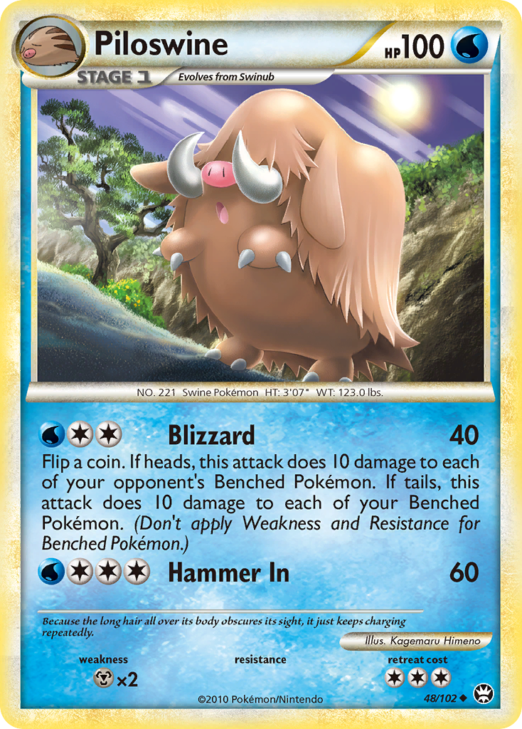 Piloswine (48/102) [HeartGold & SoulSilver: Triumphant] | Event Horizon Hobbies CA