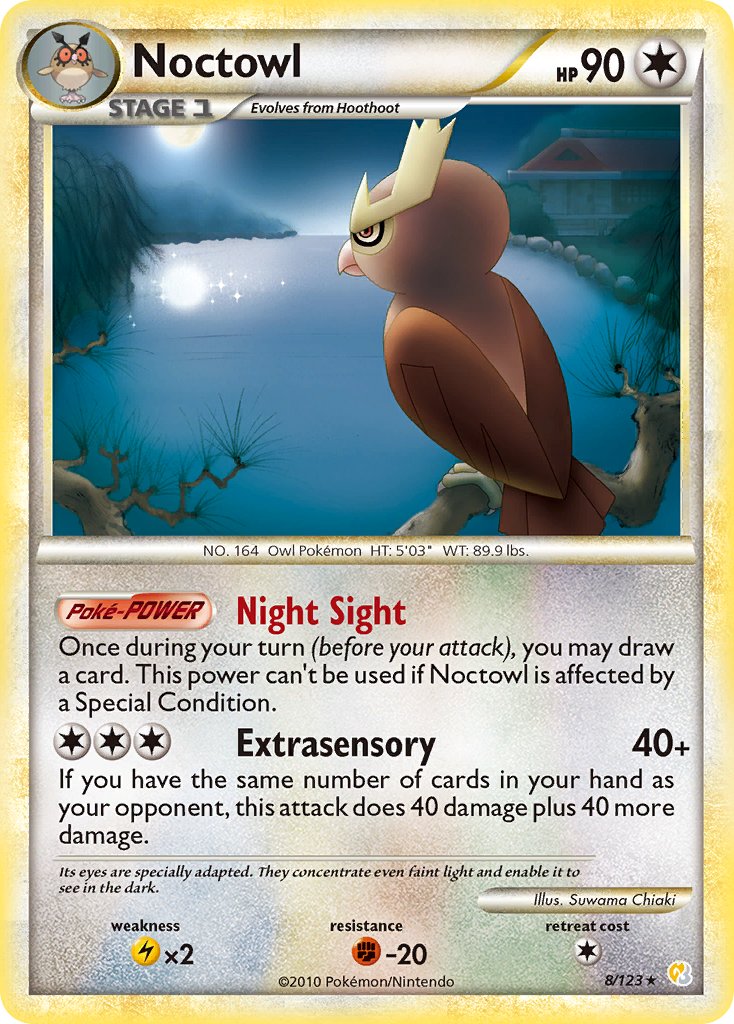 Noctowl (8/123) (Theme Deck Exclusive) [HeartGold & SoulSilver: Base Set] | Event Horizon Hobbies CA