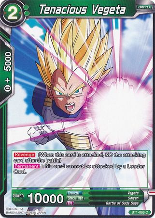 Tenacious Vegeta (BT1-066) [Galactic Battle] | Event Horizon Hobbies CA