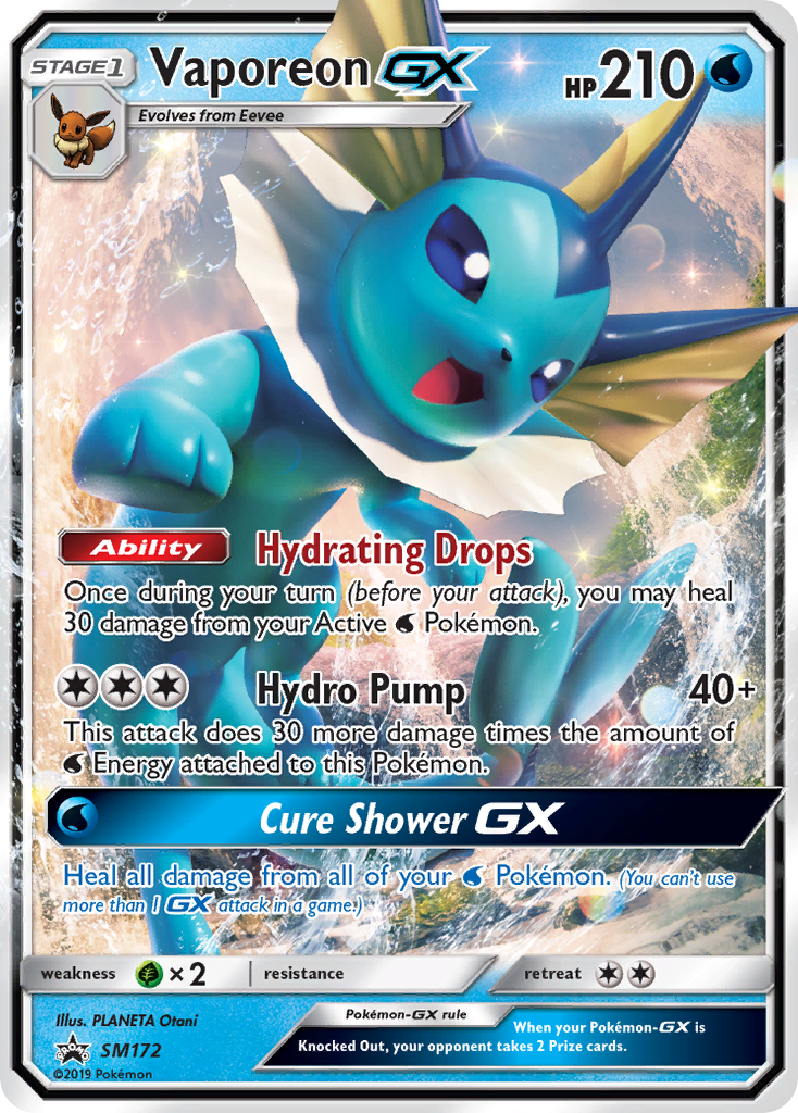 Vaporeon GX (SM172) [Sun & Moon: Black Star Promos] | Event Horizon Hobbies CA