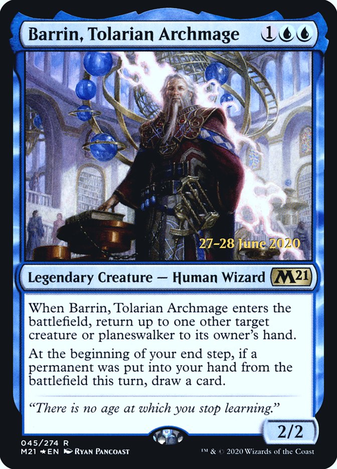 Barrin, Tolarian Archmage  [Core Set 2021 Prerelease Promos] | Event Horizon Hobbies CA