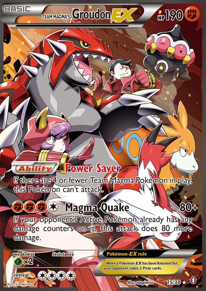 Team Magma's Groudon ex (15/34) [XY: Double Crisis] | Event Horizon Hobbies CA