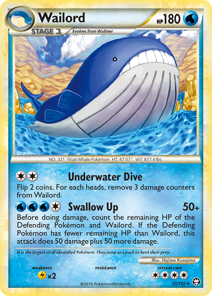 Wailord (31/102) [HeartGold & SoulSilver: Triumphant] | Event Horizon Hobbies CA