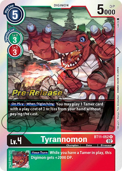 Tyrannomon [BT11-052] [Dimensional Phase Pre-Release Promos] | Event Horizon Hobbies CA