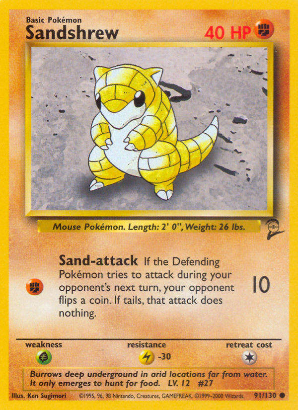 Sandshrew (91/130) [Base Set 2] | Event Horizon Hobbies CA