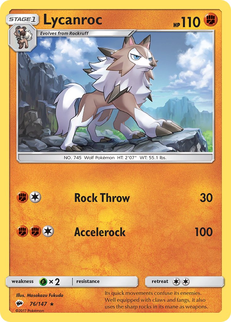 Lycanroc (76/147) (Theme Deck Exclusive) [Sun & Moon: Burning Shadows] | Event Horizon Hobbies CA