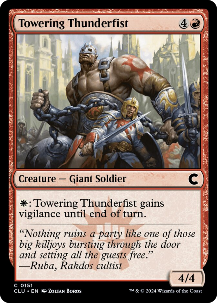 Towering Thunderfist [Ravnica: Clue Edition] | Event Horizon Hobbies CA