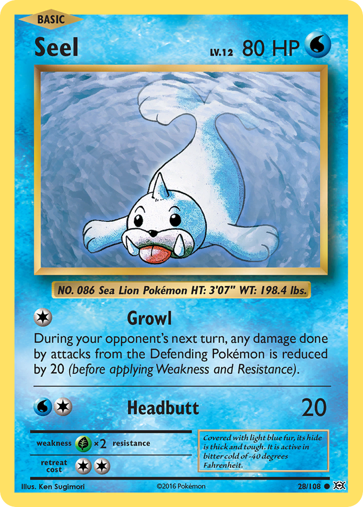 Seel (28/108) [XY: Evolutions] | Event Horizon Hobbies CA