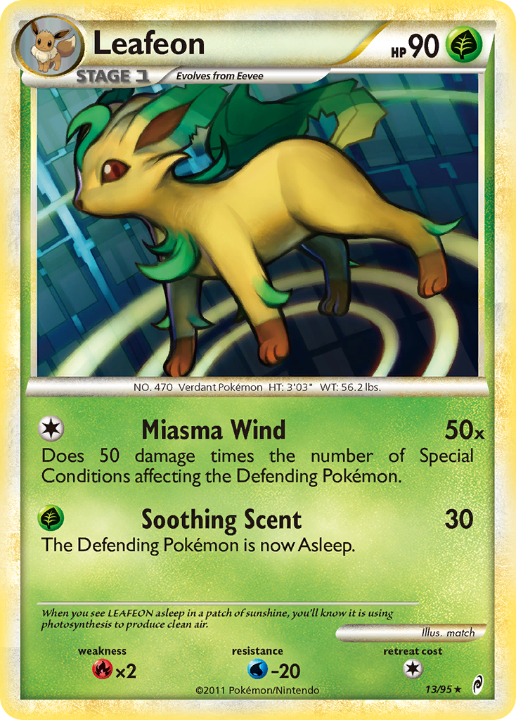 Leafeon (13/95) [HeartGold & SoulSilver: Call of Legends] | Event Horizon Hobbies CA