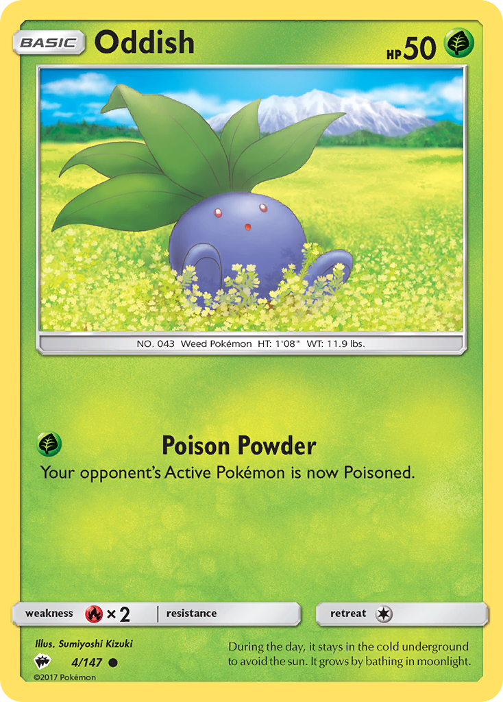 Oddish (4/147) [Sun & Moon: Burning Shadows] | Event Horizon Hobbies CA