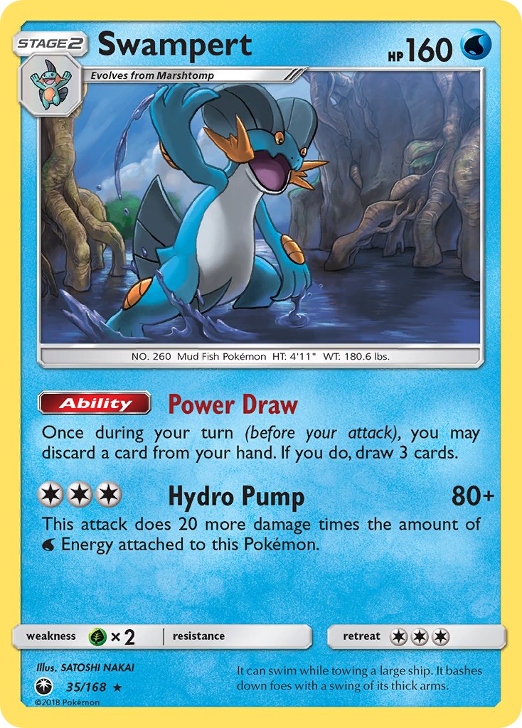 Swampert (35/168) (Theme Deck Exclusive) [Sun & Moon: Celestial Storm] | Event Horizon Hobbies CA