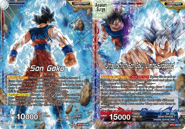 Son Goku // Ultra Instinct Son Goku, Limits Surpassed (BT9-100) [Universal Onslaught] | Event Horizon Hobbies CA