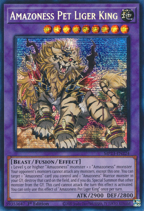 Amazoness Pet Liger King [MP23-EN224] Prismatic Secret Rare | Event Horizon Hobbies CA