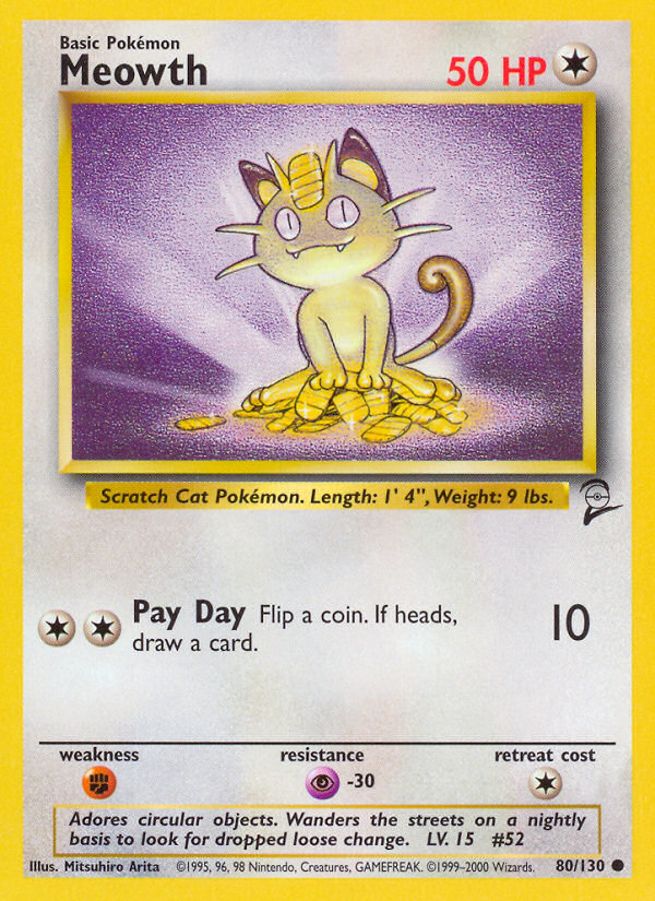 Meowth (80/130) [Base Set 2] | Event Horizon Hobbies CA