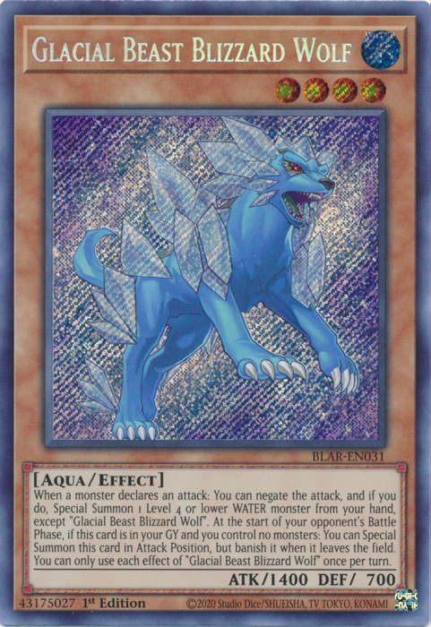 Glacial Beast Blizzard Wolf [BLAR-EN031] Secret Rare | Event Horizon Hobbies CA