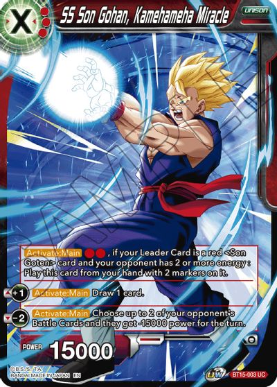 SS Son Gohan, Kamehameha Miracle (BT15-003) [Saiyan Showdown] | Event Horizon Hobbies CA