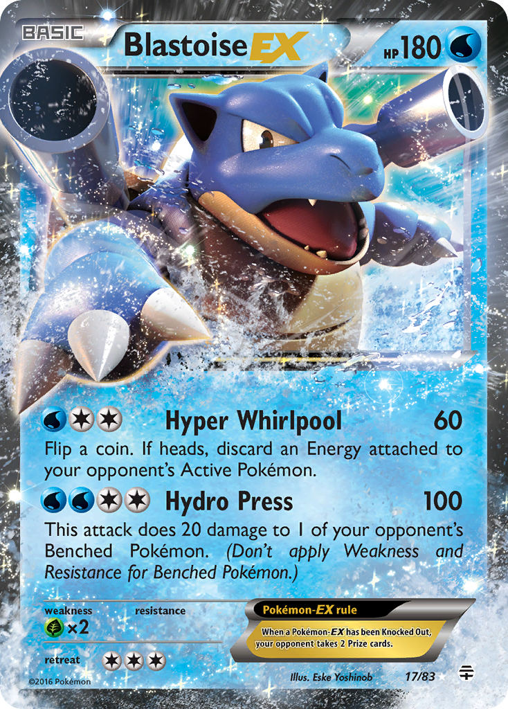 Blastoise EX (17/83) [XY: Generations] | Event Horizon Hobbies CA