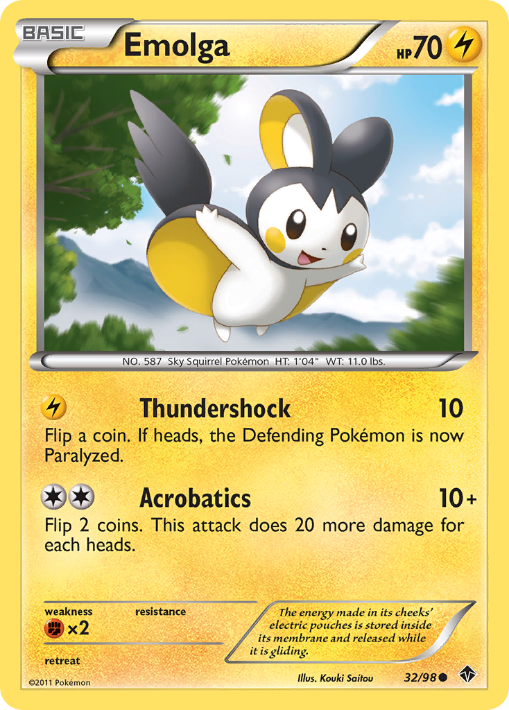 Emolga (32/98) [Black & White: Emerging Powers] | Event Horizon Hobbies CA