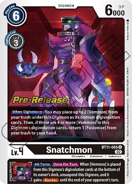 Snatchmon [BT11-065] [Dimensional Phase Pre-Release Promos] | Event Horizon Hobbies CA