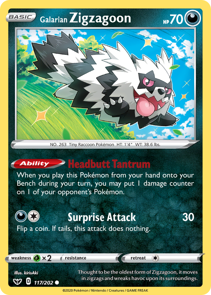 Galarian Zigzagoon (117/202) [Sword & Shield: Base Set] | Event Horizon Hobbies CA