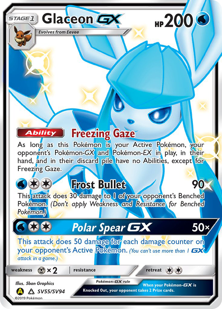 Glaceon GX (SV55/SV94) [Sun & Moon: Hidden Fates - Shiny Vault] | Event Horizon Hobbies CA