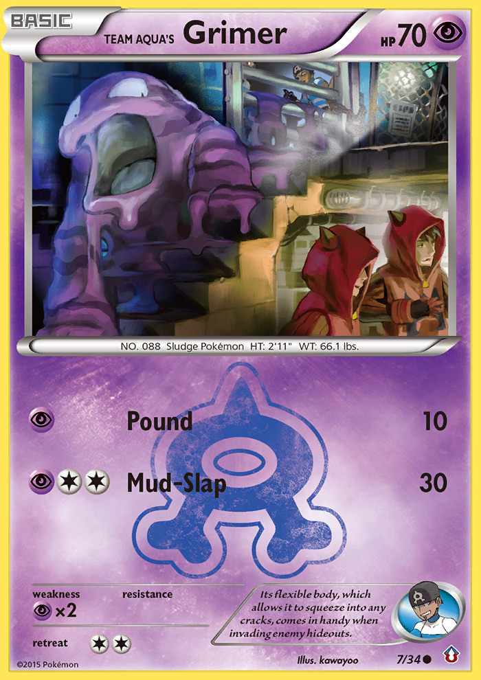 Team Aqua's Grimer (7/34) [XY: Double Crisis] | Event Horizon Hobbies CA