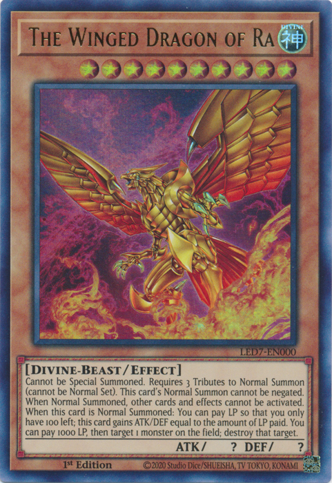 The Winged Dragon of Ra (Alternate Art) [LED7-EN000] Ultra Rare | Event Horizon Hobbies CA