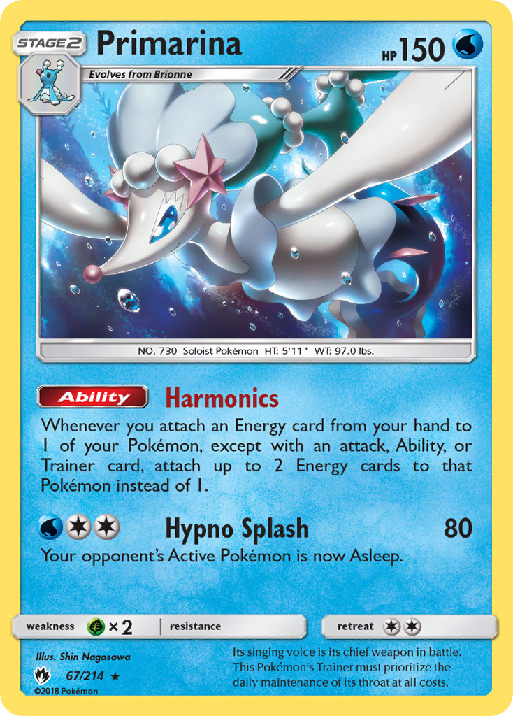 Primarina (67/214) [Sun & Moon: Lost Thunder] | Event Horizon Hobbies CA