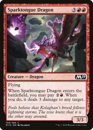 Sparktongue Dragon [Core Set 2019] | Event Horizon Hobbies CA