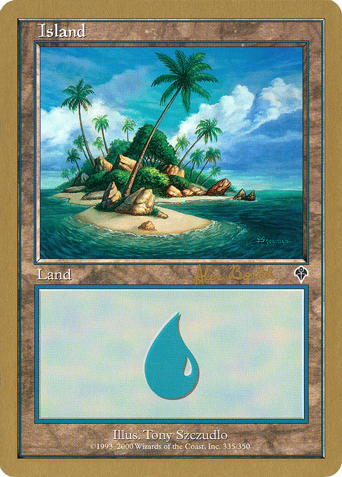 Island (ab335b) (Alex Borteh) [World Championship Decks 2001] | Event Horizon Hobbies CA