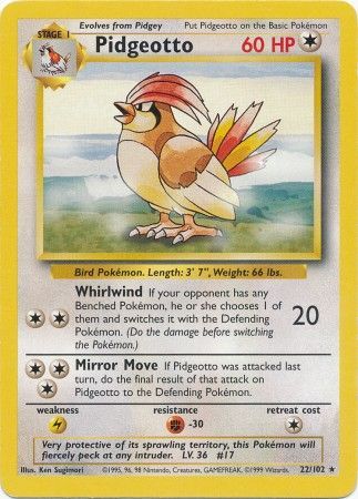 Pidgeotto (22/102) [Base Set Unlimited] | Event Horizon Hobbies CA