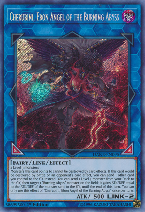 Cherubini, Ebon Angel of the Burning Abyss [DANE-EN095] Secret Rare | Event Horizon Hobbies CA