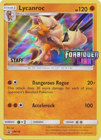 Lycanroc (SM118) (Staff Prerelease Promo) [Sun & Moon: Black Star Promos] | Event Horizon Hobbies CA