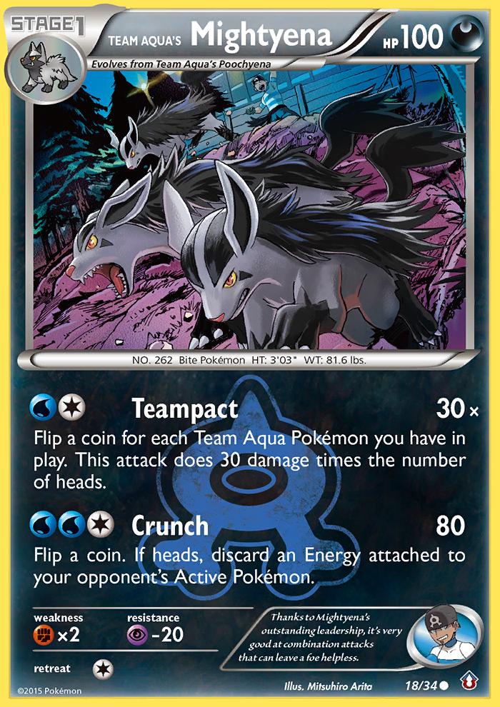 Team Aqua's Mightyena (18/34) [XY: Double Crisis] | Event Horizon Hobbies CA