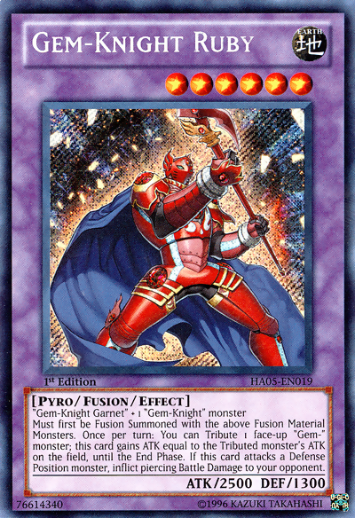 Gem-Knight Ruby [HA05-EN019] Secret Rare | Event Horizon Hobbies CA