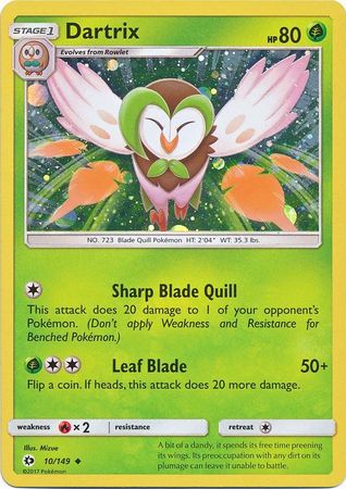 Dartrix (10/149) (Cosmos Holo) [Sun & Moon: Base Set] | Event Horizon Hobbies CA