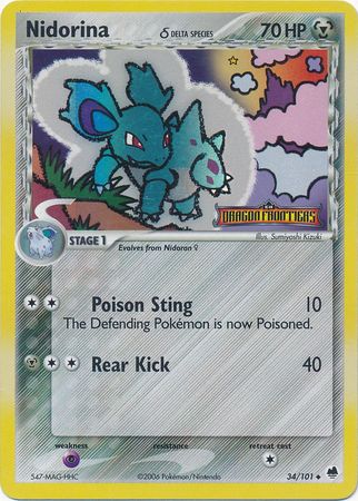 Nidorina (34/101) (Delta Species) (Stamped) [EX: Dragon Frontiers] | Event Horizon Hobbies CA